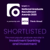 Shortlisted - The most popular graduate recruiter in investment banking and investment award 2025, sponsored by Spotted Zebra